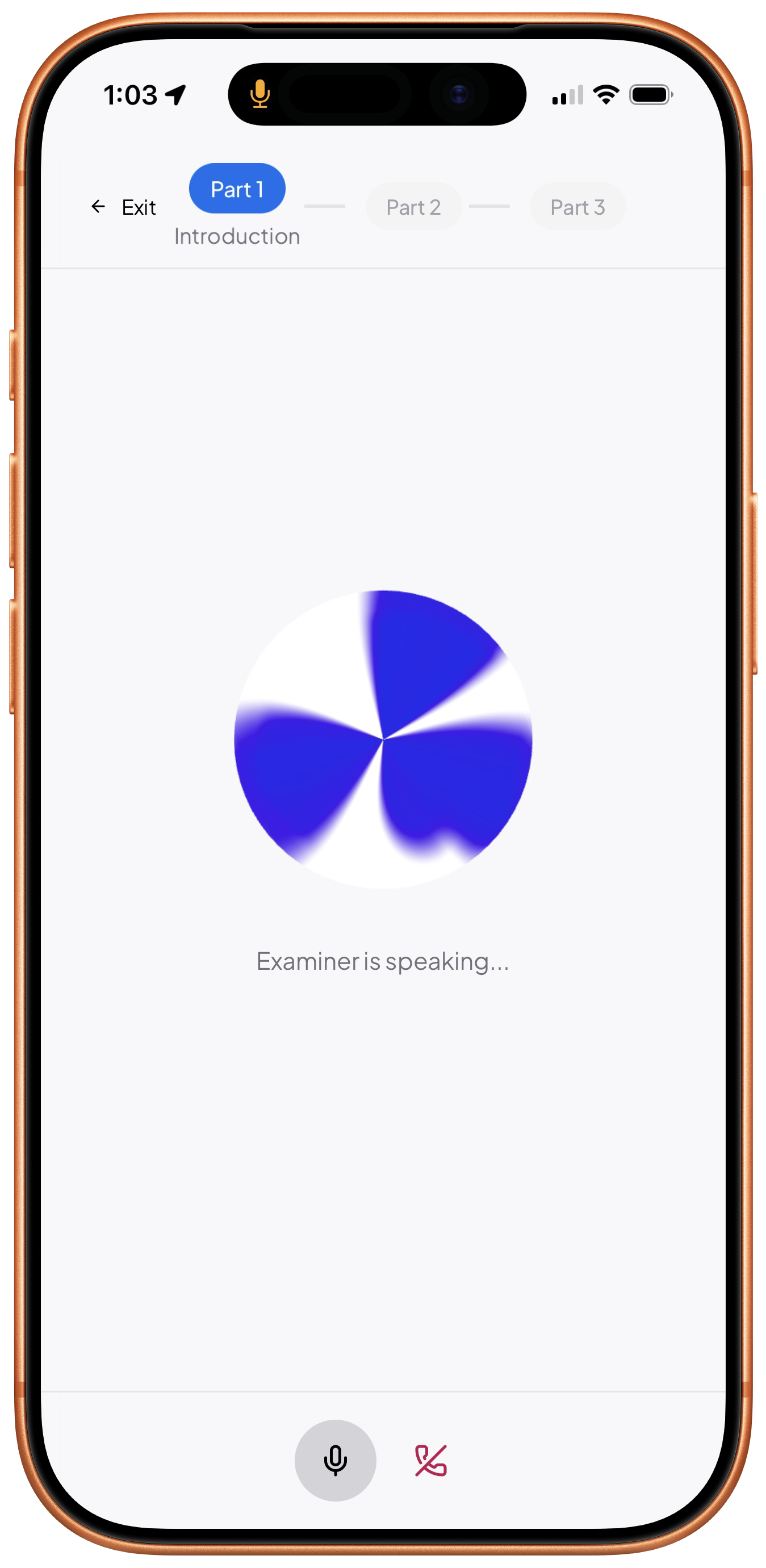 Live IELTS examiner conversation
